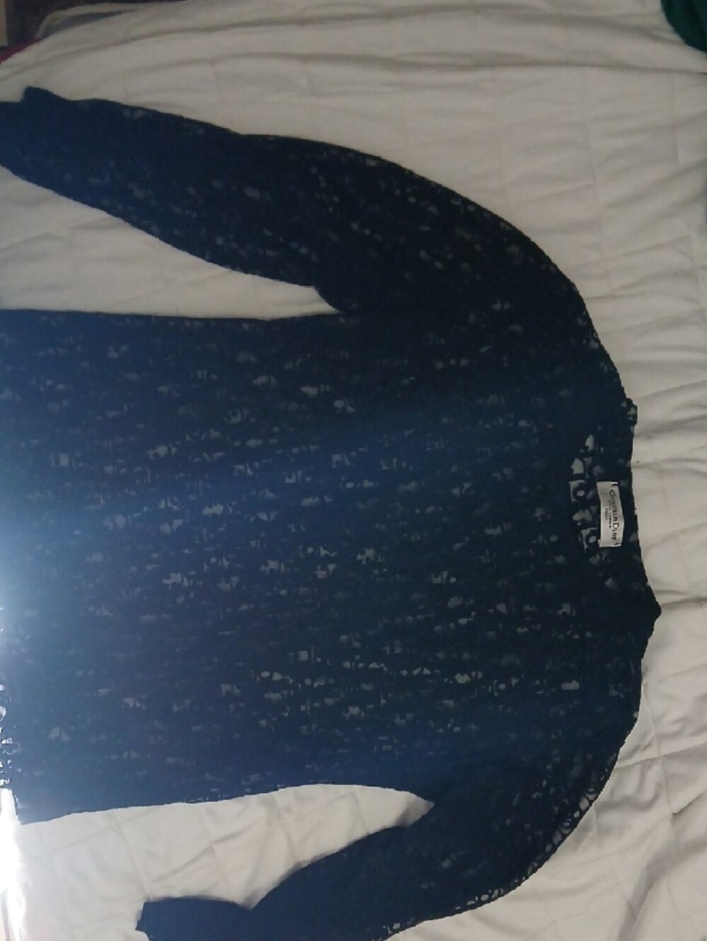Dior Black Logo Mesh Knit Top - Picture 2 of 6